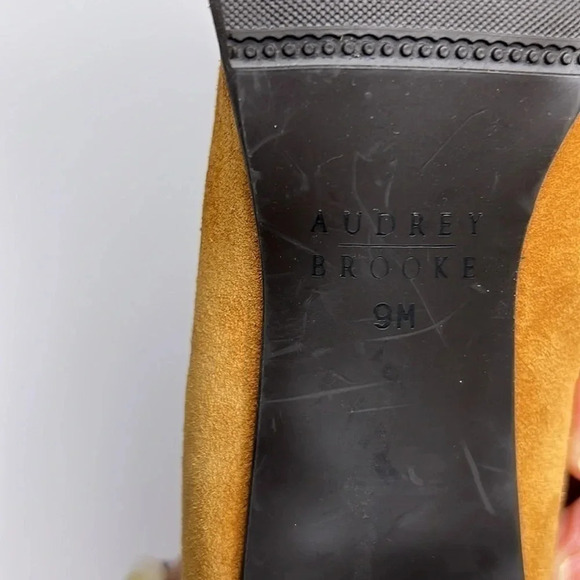 Audrey Brooke leather suede size 9m block heels - Picture 6 of 8